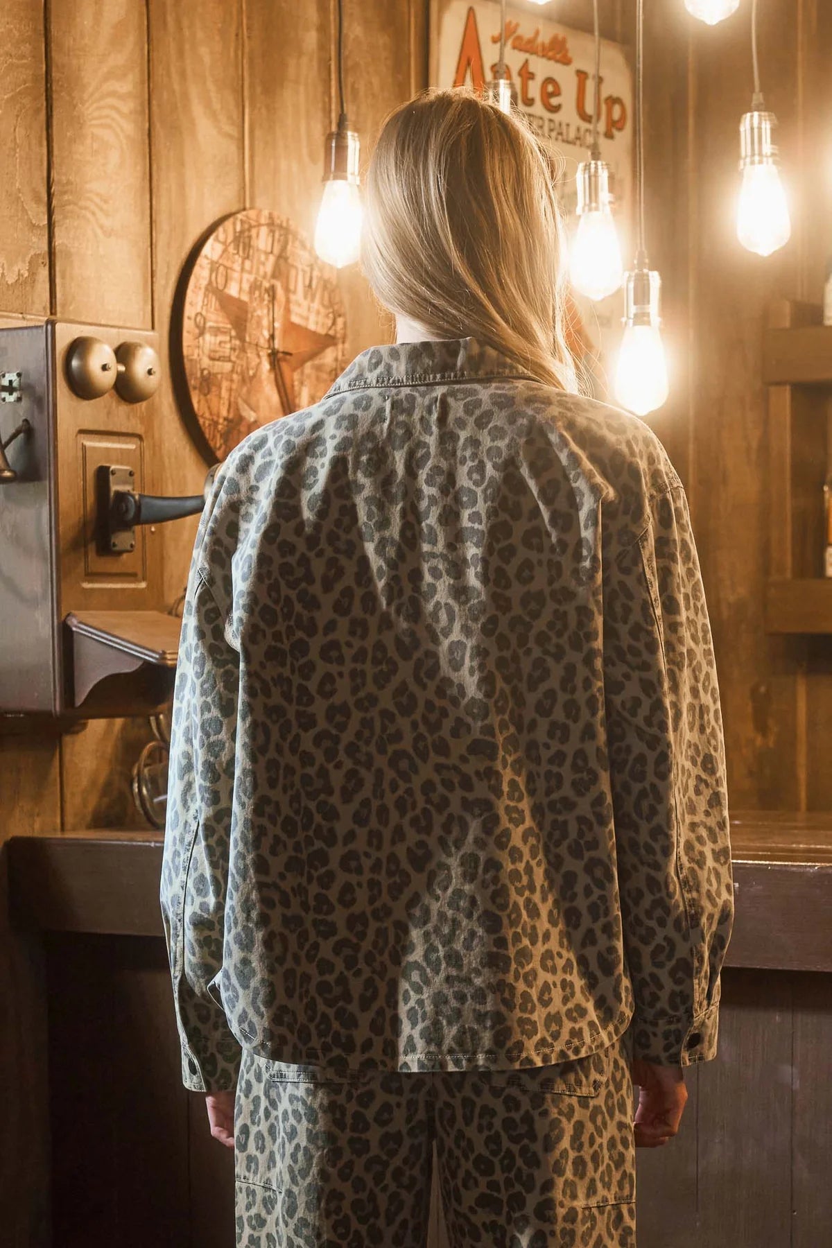 Leopard Button Down Jacket